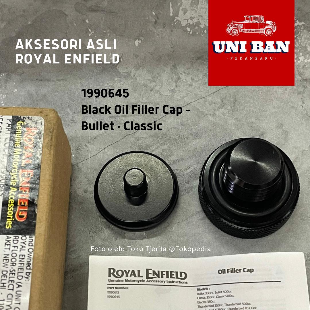 Black Oil Filler Cap 1990645 Classic Bullet - Royal Enfield ASLI