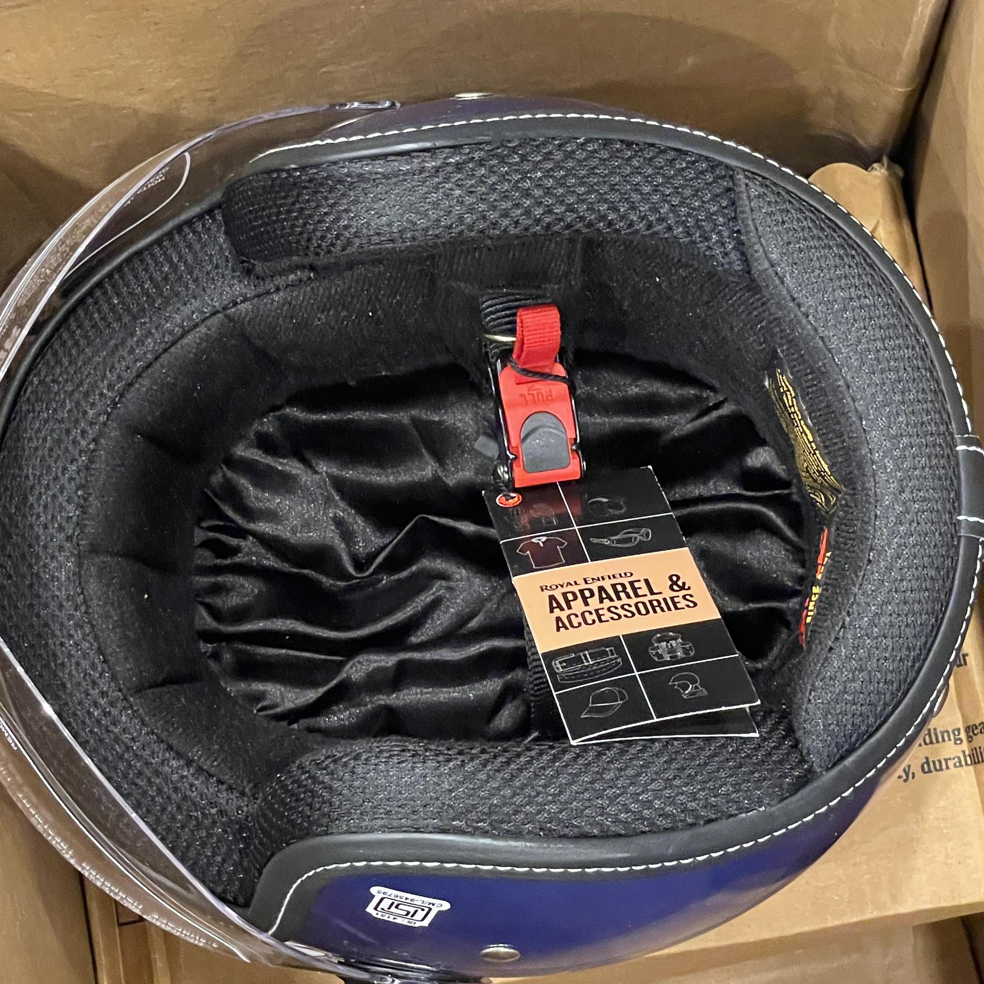 Helm Biru Royal Enfield ASLI - RRGHEI000036 HESS18008