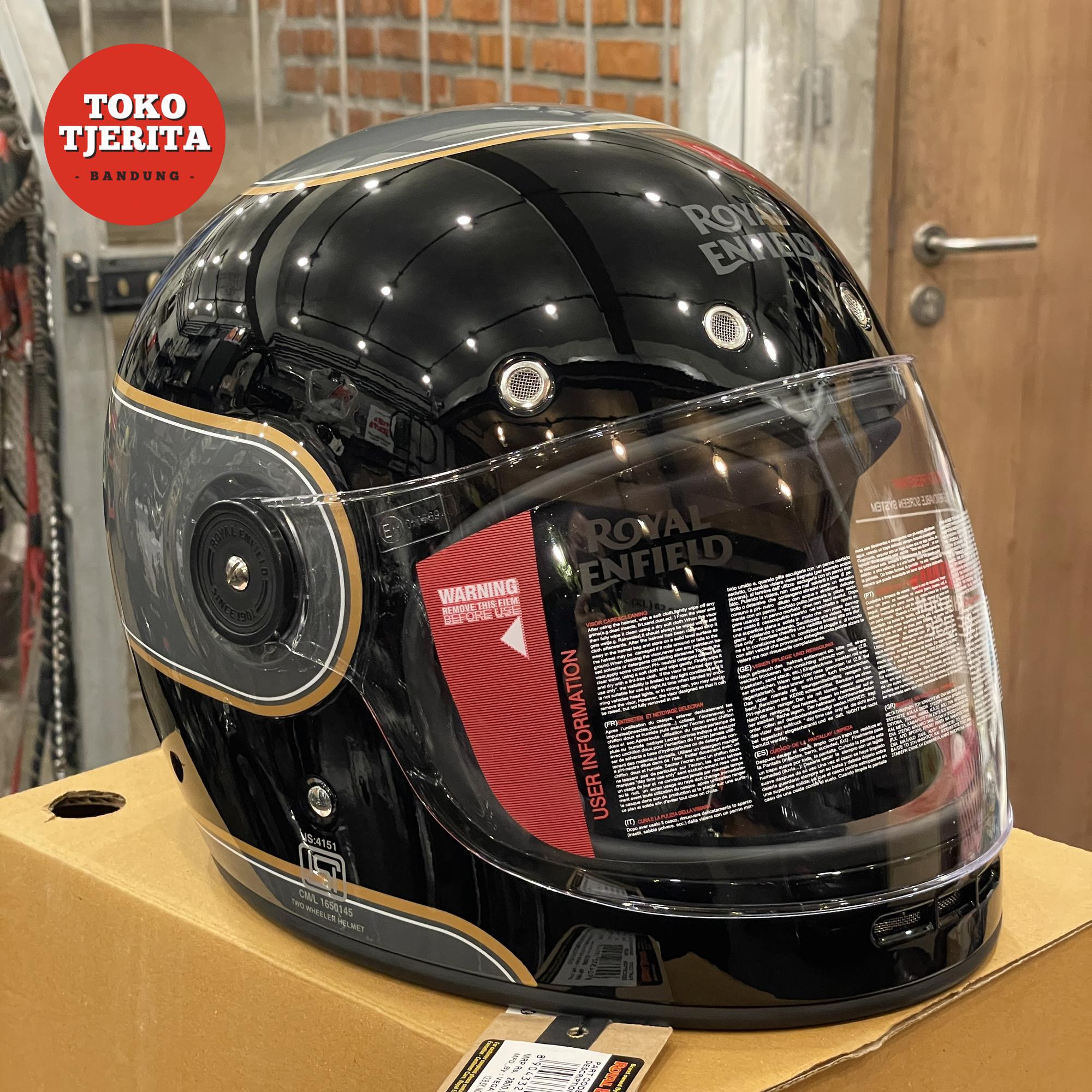 Helm Full Face Hitam Abu-abu Kilap RRGHEP0000141 - Royal Enfield ASLI