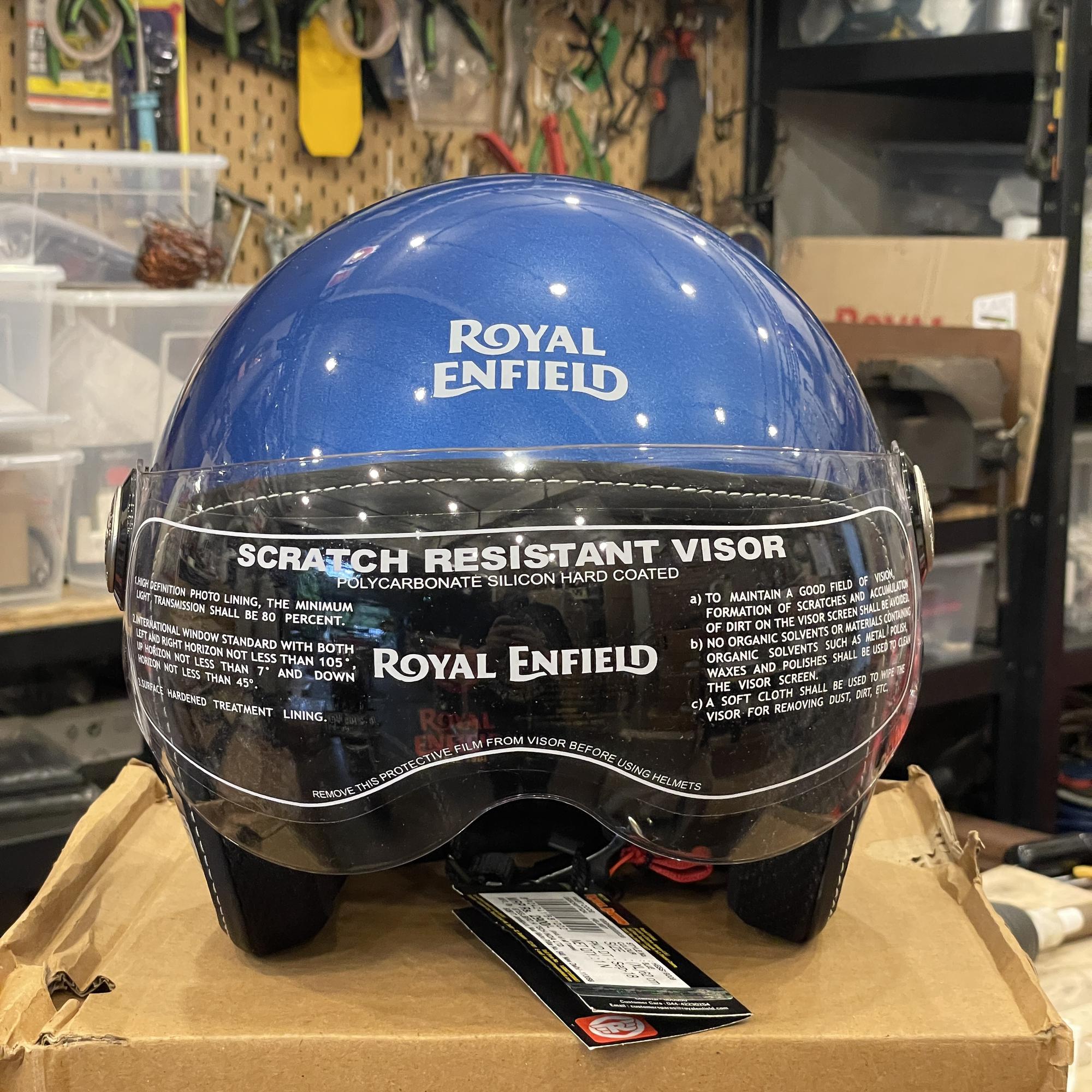 Helm Biru Royal Enfield ASLI - RRGHEI000036 HESS18008