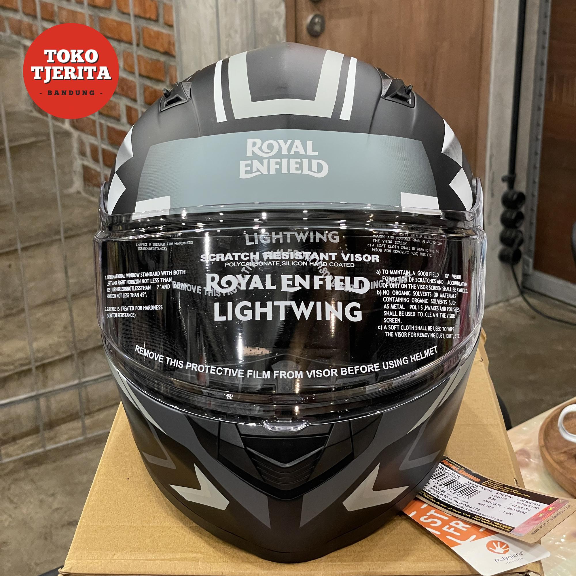 Helm Full Face Hitam Abu-abu Dof RRGHEP000436 - Royal Enfield ASLI