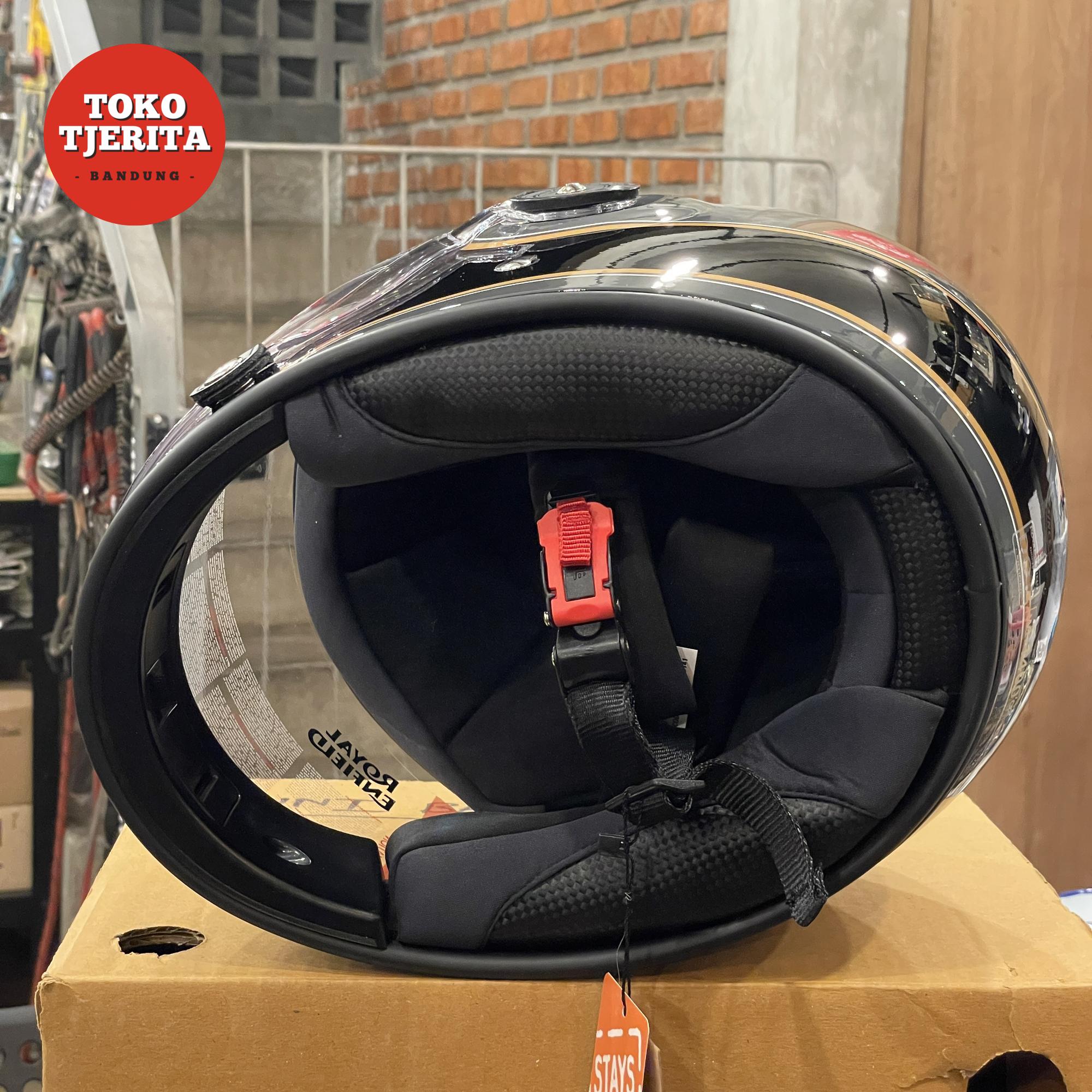 Helm Full Face Hitam Abu-abu Kilap RRGHEP0000141 - Royal Enfield ASLI