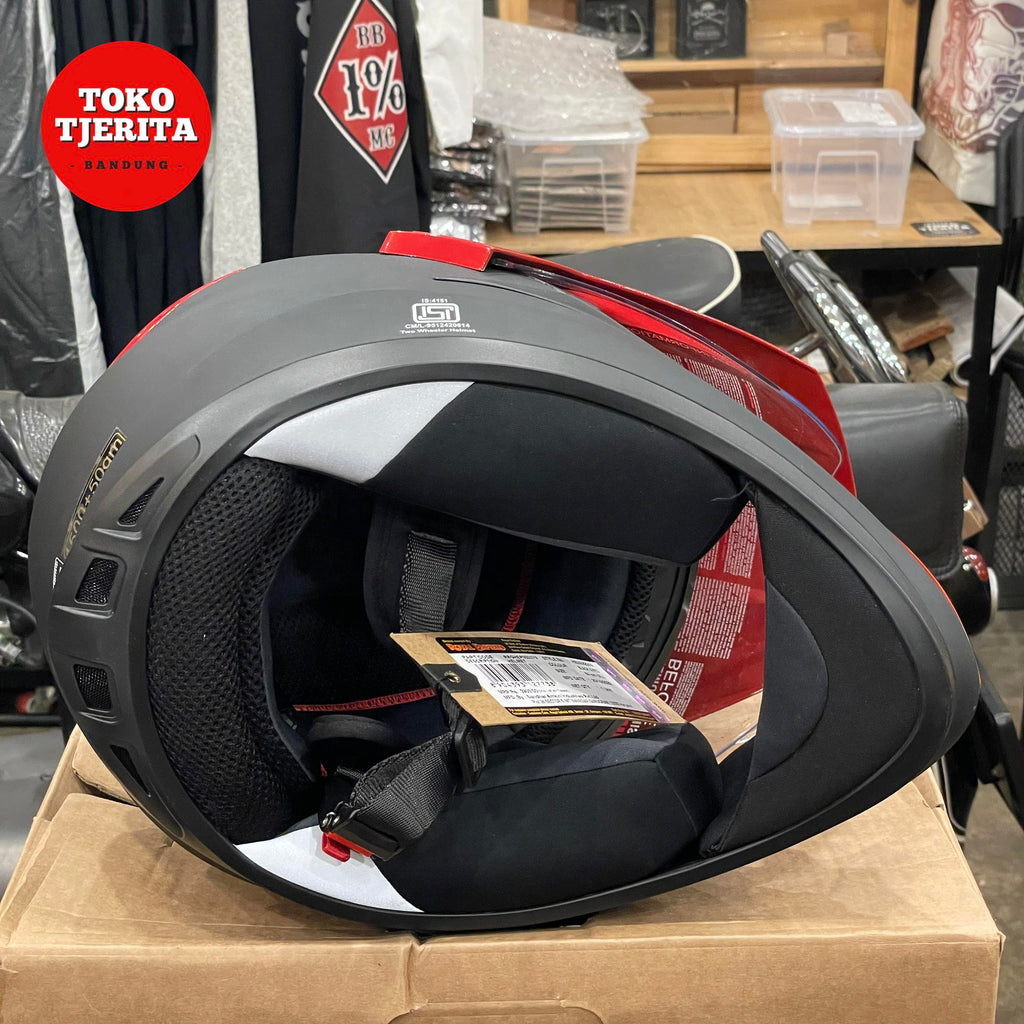 Helm Full Face Escapade Hitam Merah RRGHEP000379 XL 60cm Royal Enfield