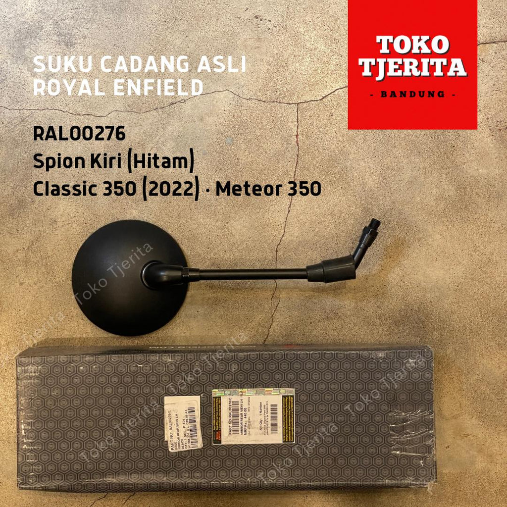 Spion Hitam Meteor 350 Hunter 350 RAL00274 (kanan) / RAL00276 (kiri) - Royal Enfield ASLI