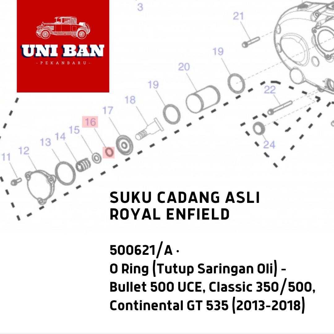 O Ring Kecil Tutup Saringan Oli Classic 500621/A - Royal Enfield ASLI