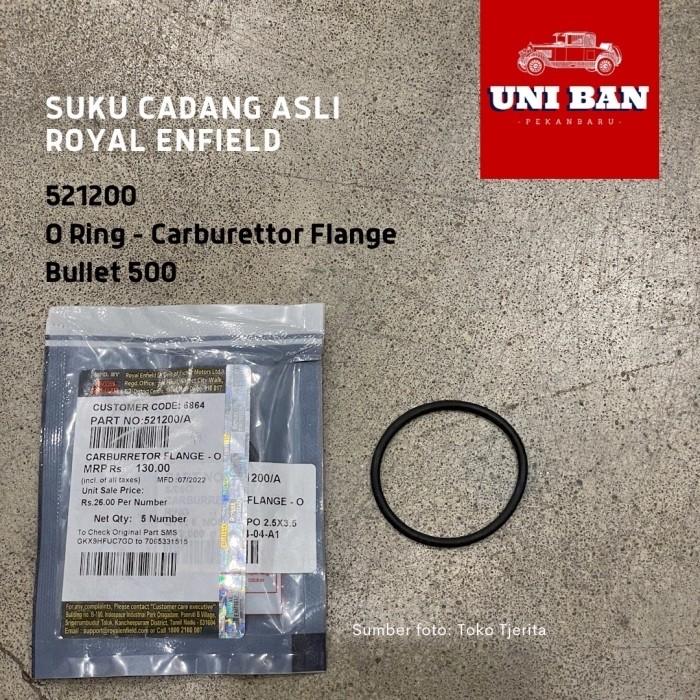 O Ring Karburator Flange Bullet 500 521200 - Royal Enfield ASLI