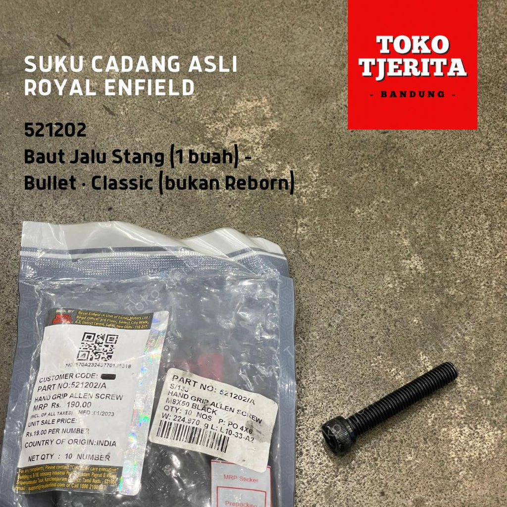 Baut Jalu Stang (1 Buah) Bullet Classic 521202 - Royal Enfield ASLI