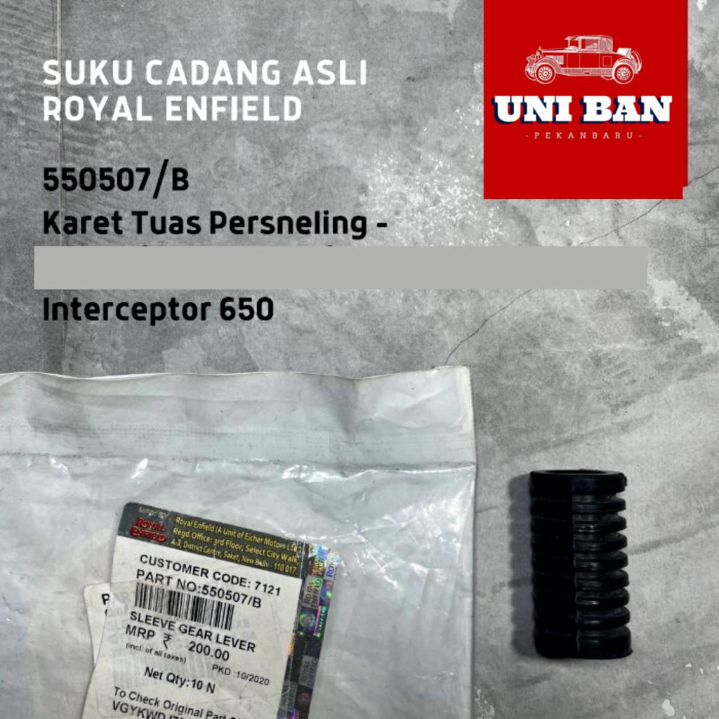 Karet Tuas Persneling / Sleeve Gear Lever 550507/B Royal Enfield ASLI