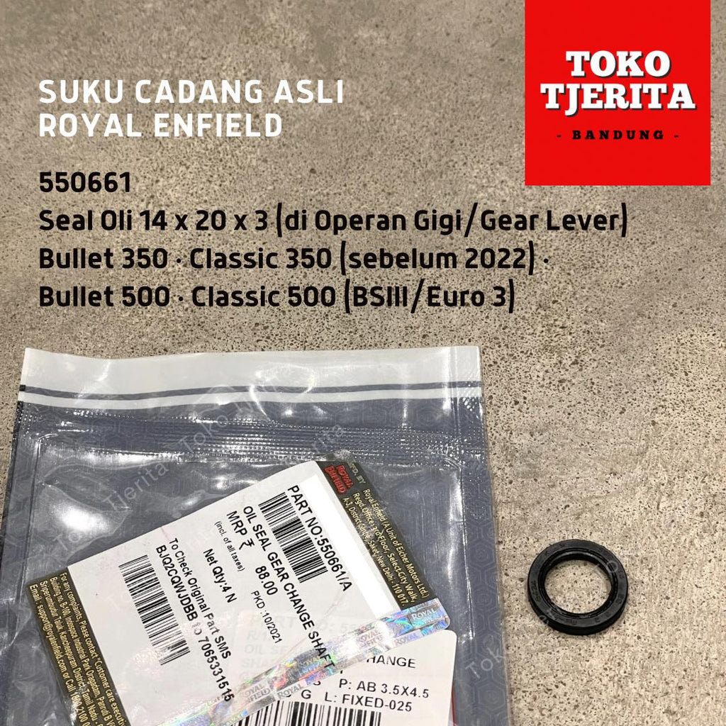 Seal Oli Operan Gigi Classic 500 Euro 3 550661 - Royal Enfield ASLI
