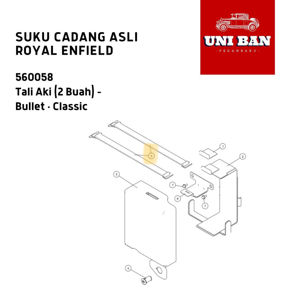 Tali Aki (2 Buah) Bullet Classic 560058 - Royal Enfield ASLI