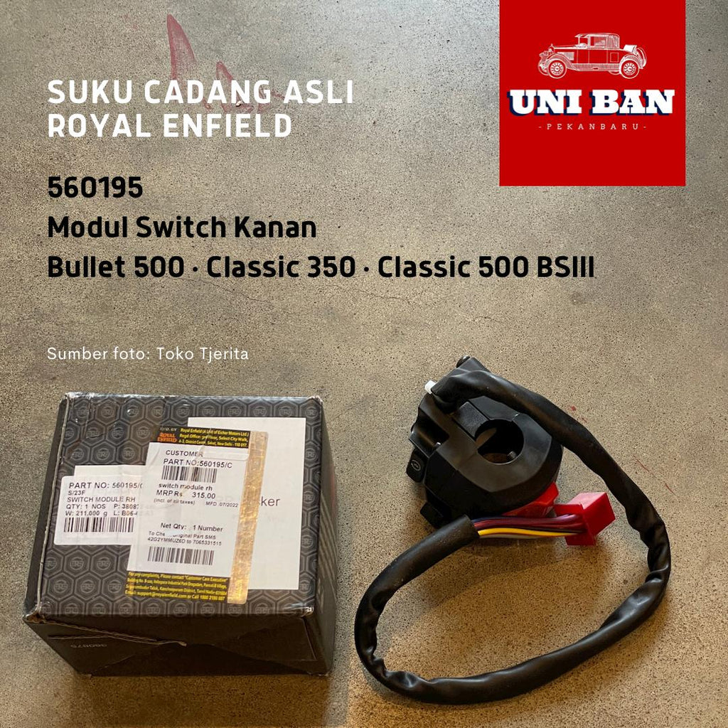 Modul Switch Kanan 560195 Classic 350 Bullet 500 - Royal Enfield ASLI