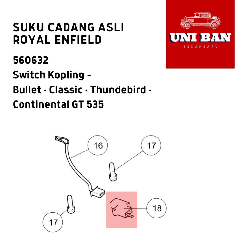 Switch Kopling 560632 Classic Bullet - Royal Enfield ASLI
