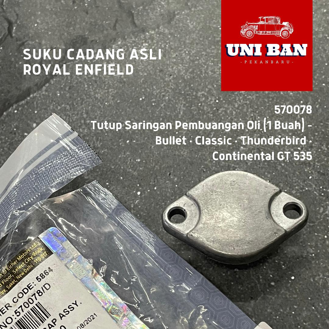 Tutup Saringan Pembuangan Oli Classic Bullet 570078 Royal Enfield ASLI