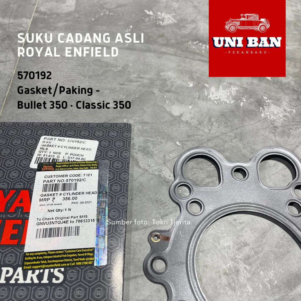 Gasket Cylinder Head Classic 350 570192 Paking - Royal Enfield ASLI
