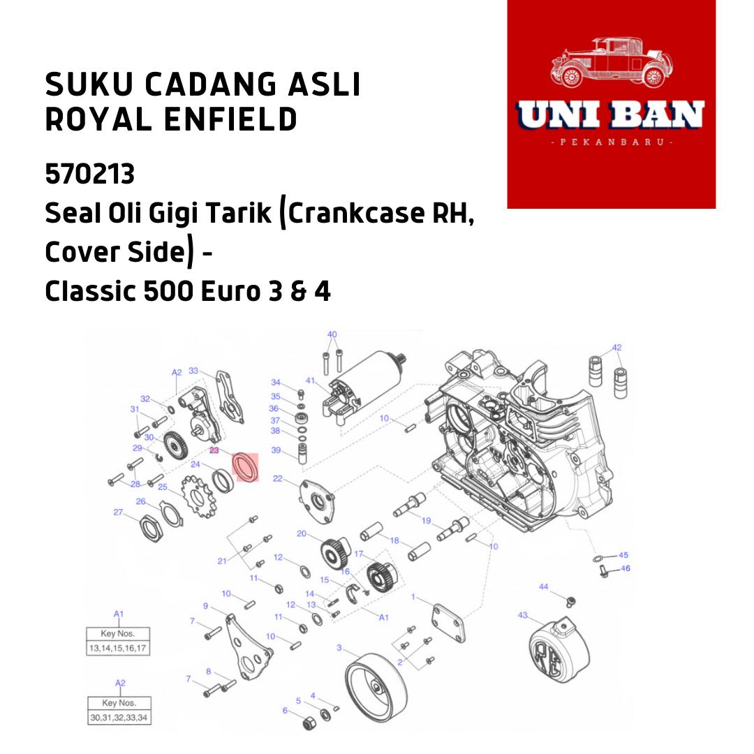 Seal Oli Gigi Tarik Classic 500 570213 - Royal Enfield ASLI