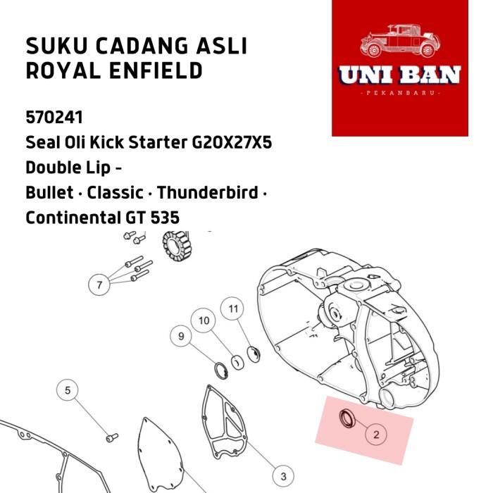 Seal Oli Kick Starter G20x27x5 Classic 570241 - Royal Enfield ASLI
