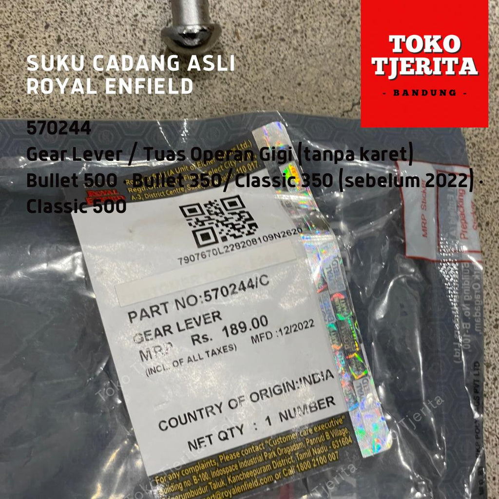 Gear Lever Tuas Persneling Operan Gigi Bullet Classic 570244 - Royal Enfield ASLI