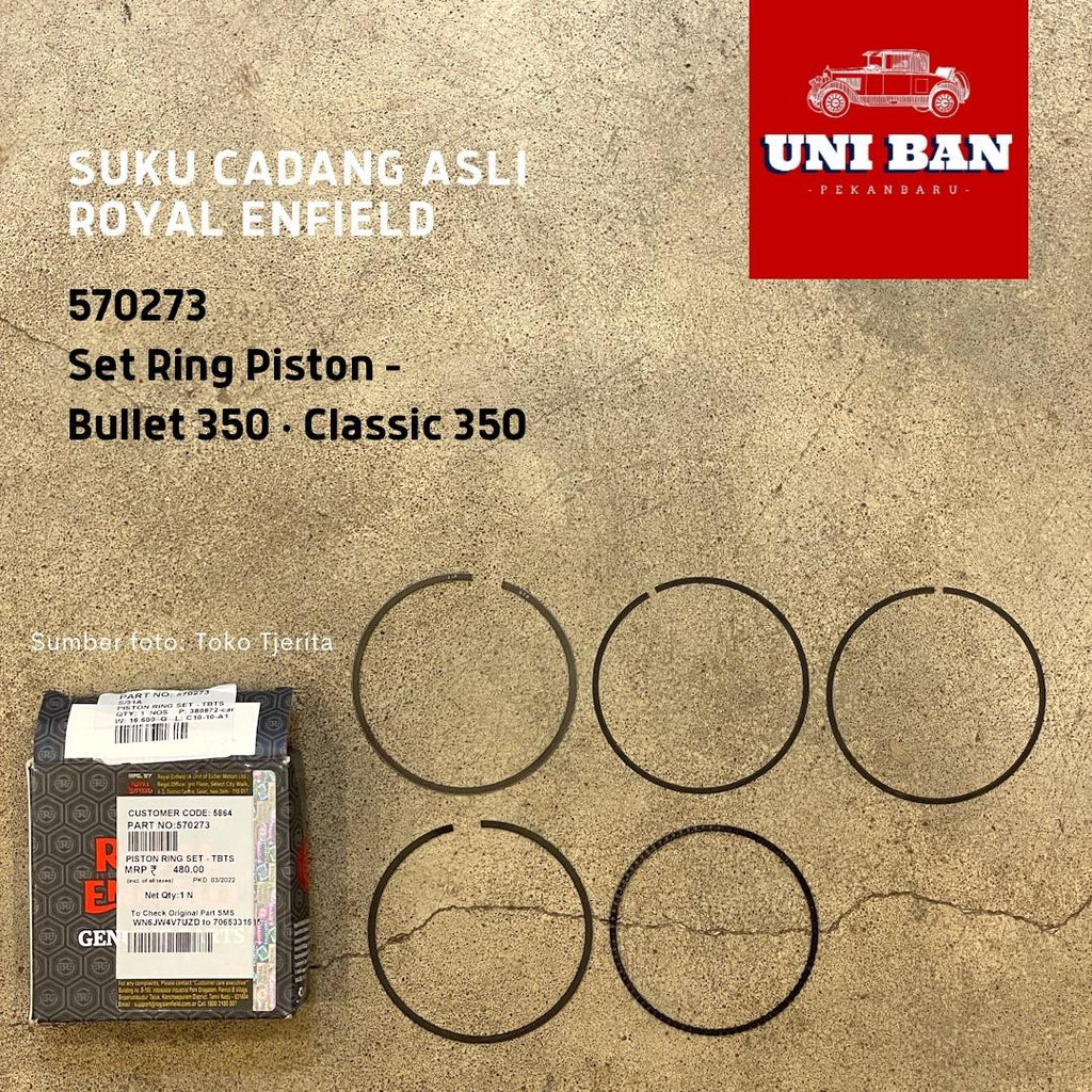 Set Ring Piston Bullet 350 Classic 350 570273 - Royal Enfield ASLI