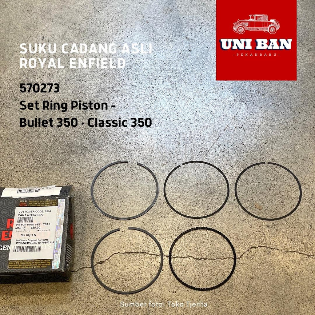 Set Ring Piston Bullet 350 Classic 350 570273 - Royal Enfield ASLI