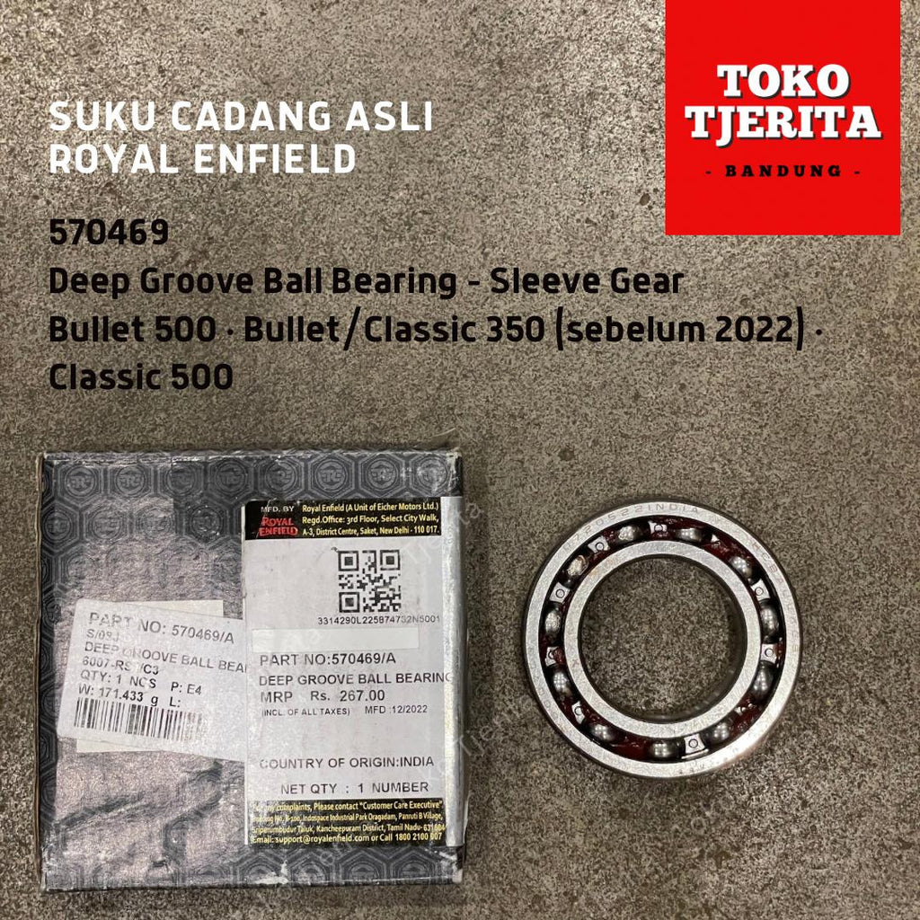Deep Groove Ball Bearing 570469 Bullet Classic - Royal Enfield ASLI