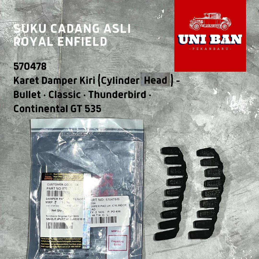 Karet Damper Kiri (2 Buah) Cylinder Head 570478 - Royal Enfield ASLI