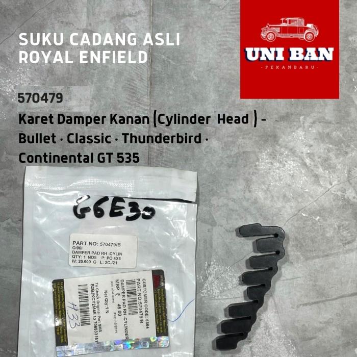 Karet Damper Kanan (1 Buah) 570479 Cylinder Head - Royal Enfield ASLI