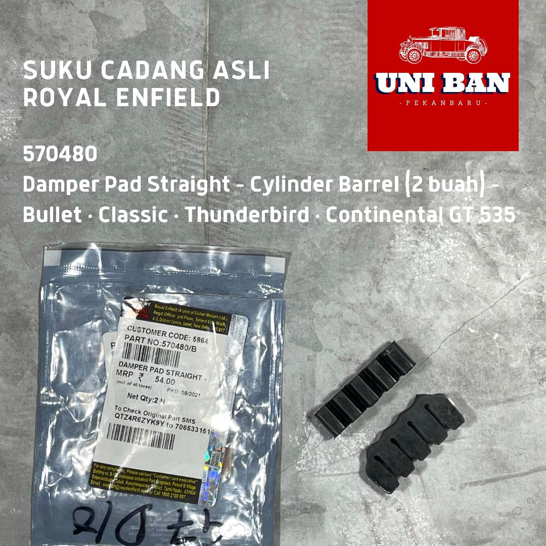 Karet Damper Lurus (2 Buah) Cylinder Barrel 570480 Royal Enfield ASLI