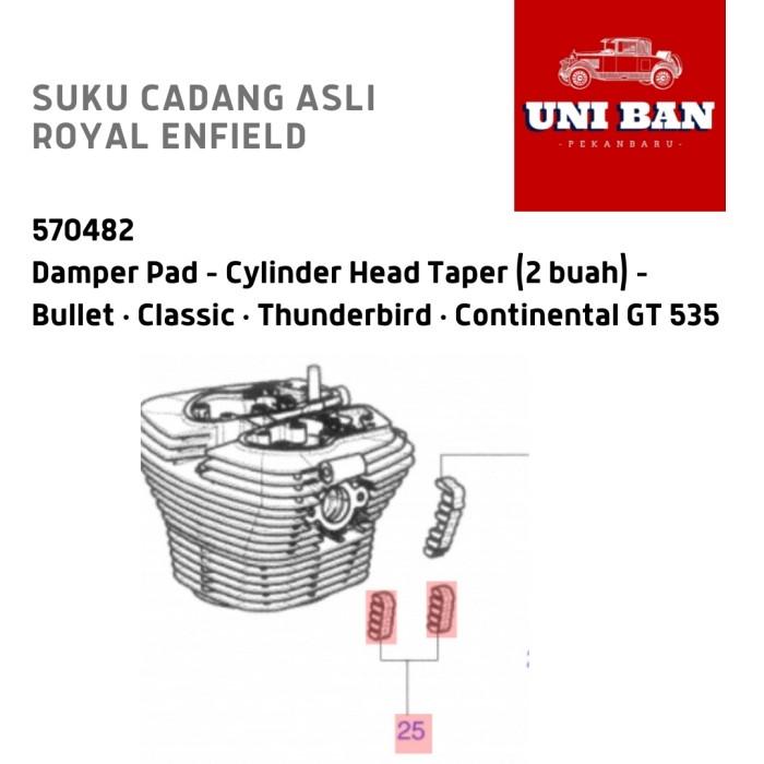 Karet Damper Taper (2 Buah) Cylinder Barrel 570482 Royal Enfield ASLI