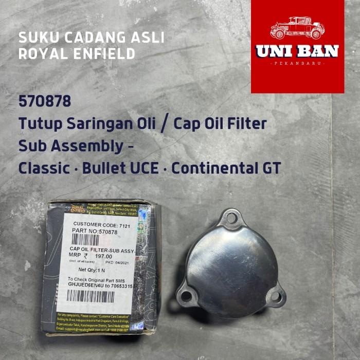 Tutup Saringan Oli / Cap Oil Filter 570878 - Royal Enfield ASLI