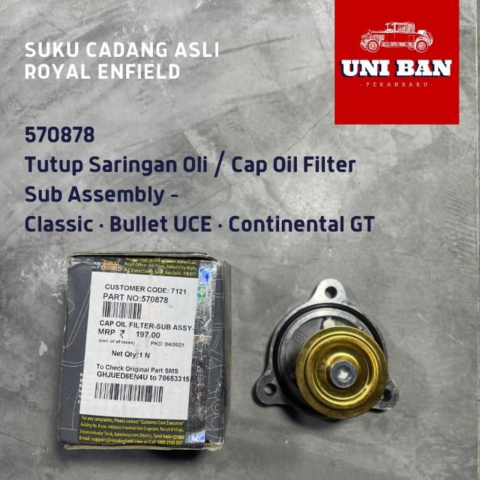 Tutup Saringan Oli / Cap Oil Filter 570878 - Royal Enfield ASLI