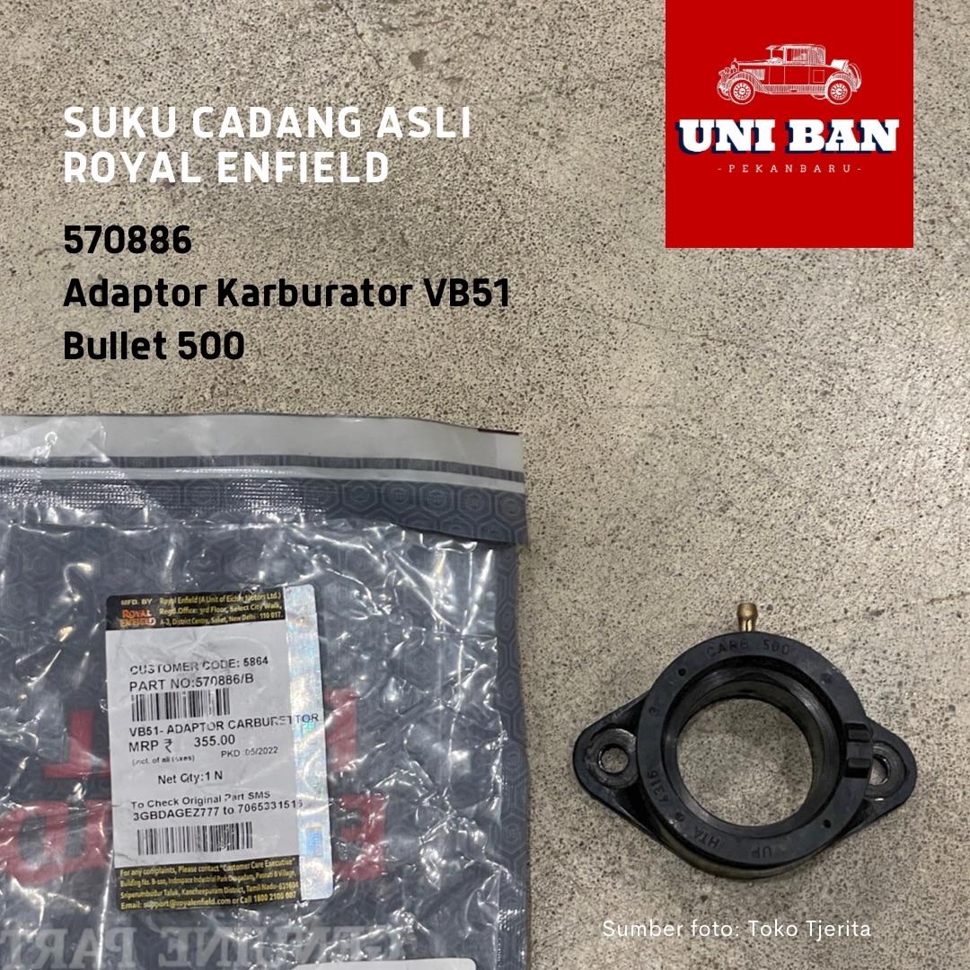Karet Manifold Bullet 500 570886 Adaptor Karburator Royal Enfield ASLI