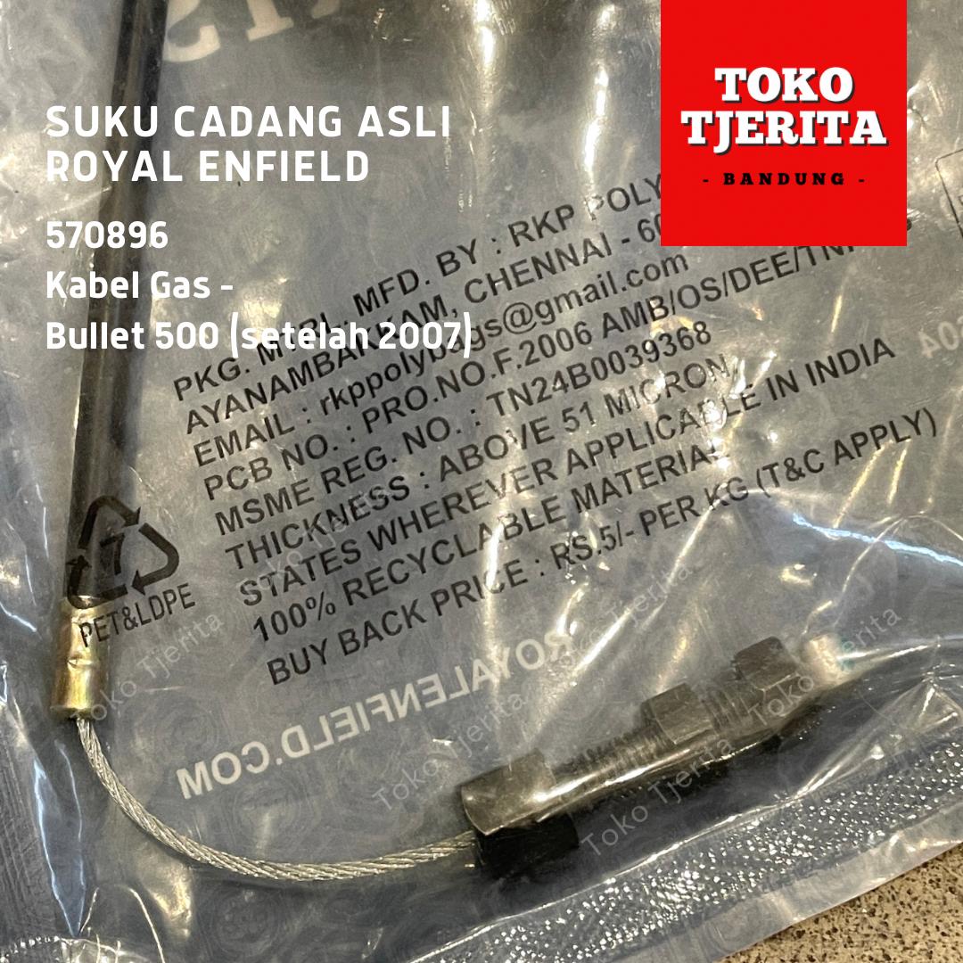 Kabel Gas Bullet 500 Karburator (setelah 2007) 570896 - Royal Enfield ASLI