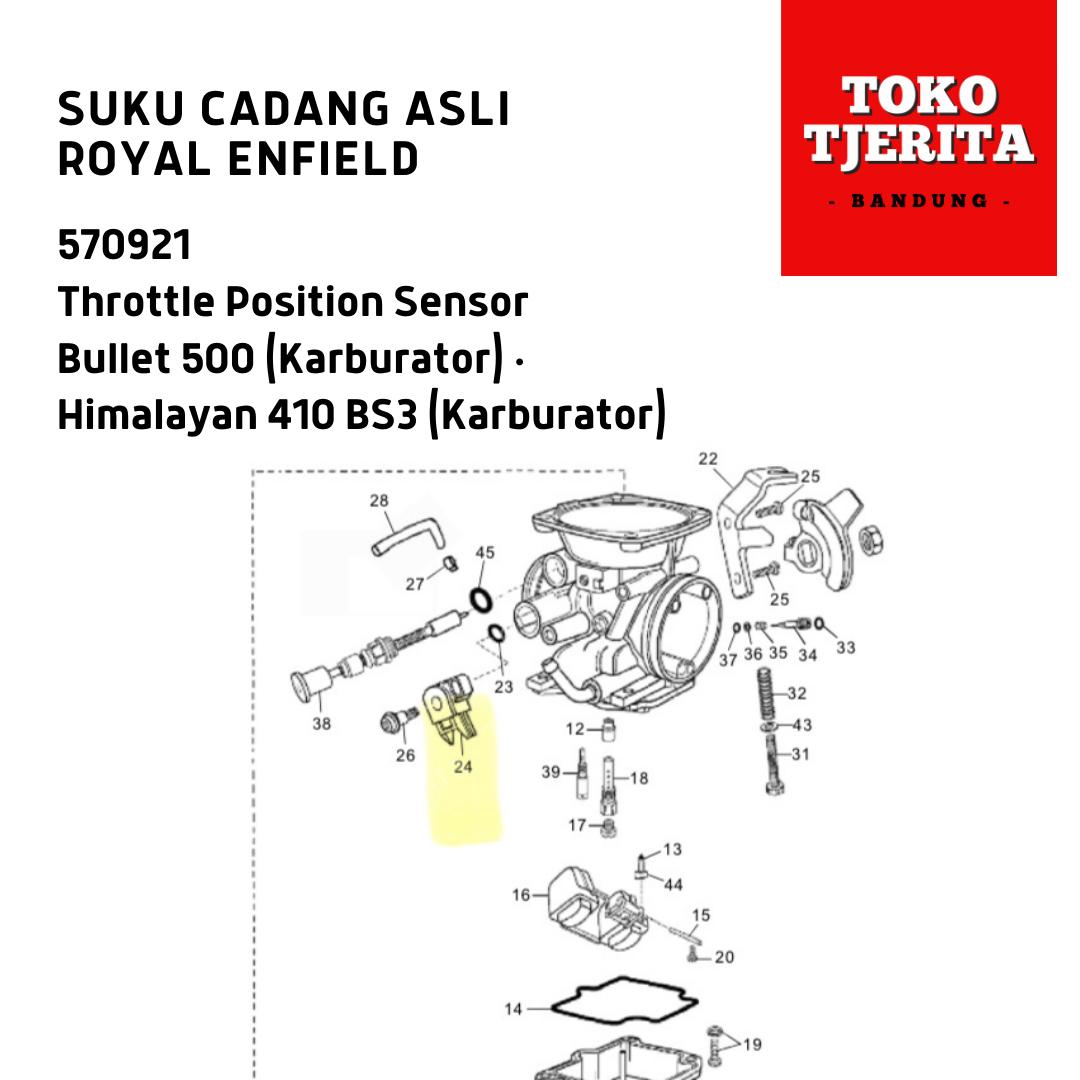 TPS Throttle Position Sensor Karburator 570921 Bullet 500 - Royal Enfield ASLI