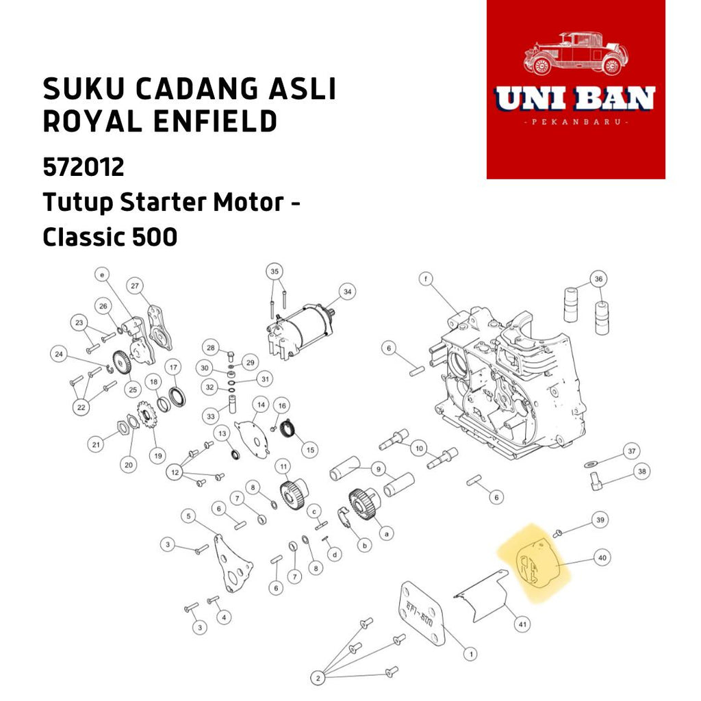 Tutup Starter Motor Bullet Classic 572012 - Royal Enfield ASLI