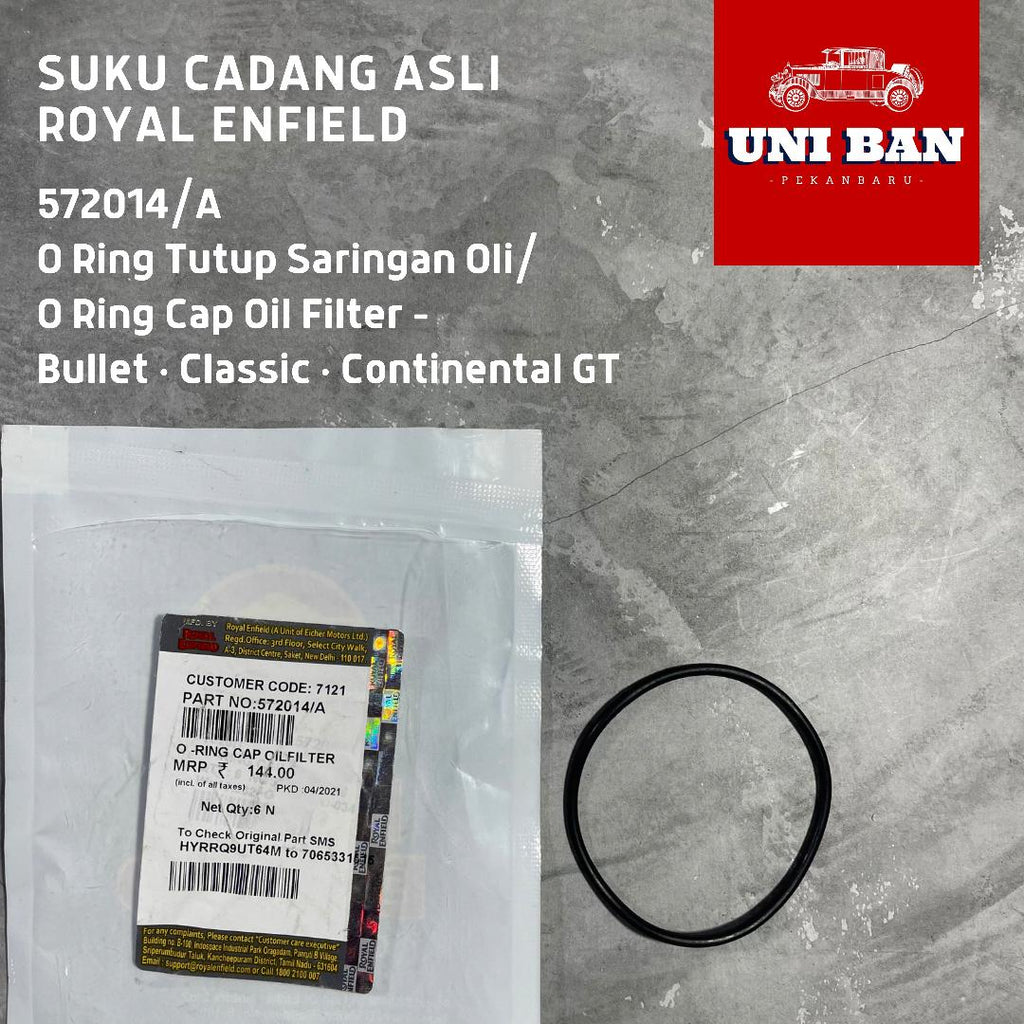 O Ring Tutup Saringan Oli / Cap Oil Filter 572014/A Royal Enfield ASLI