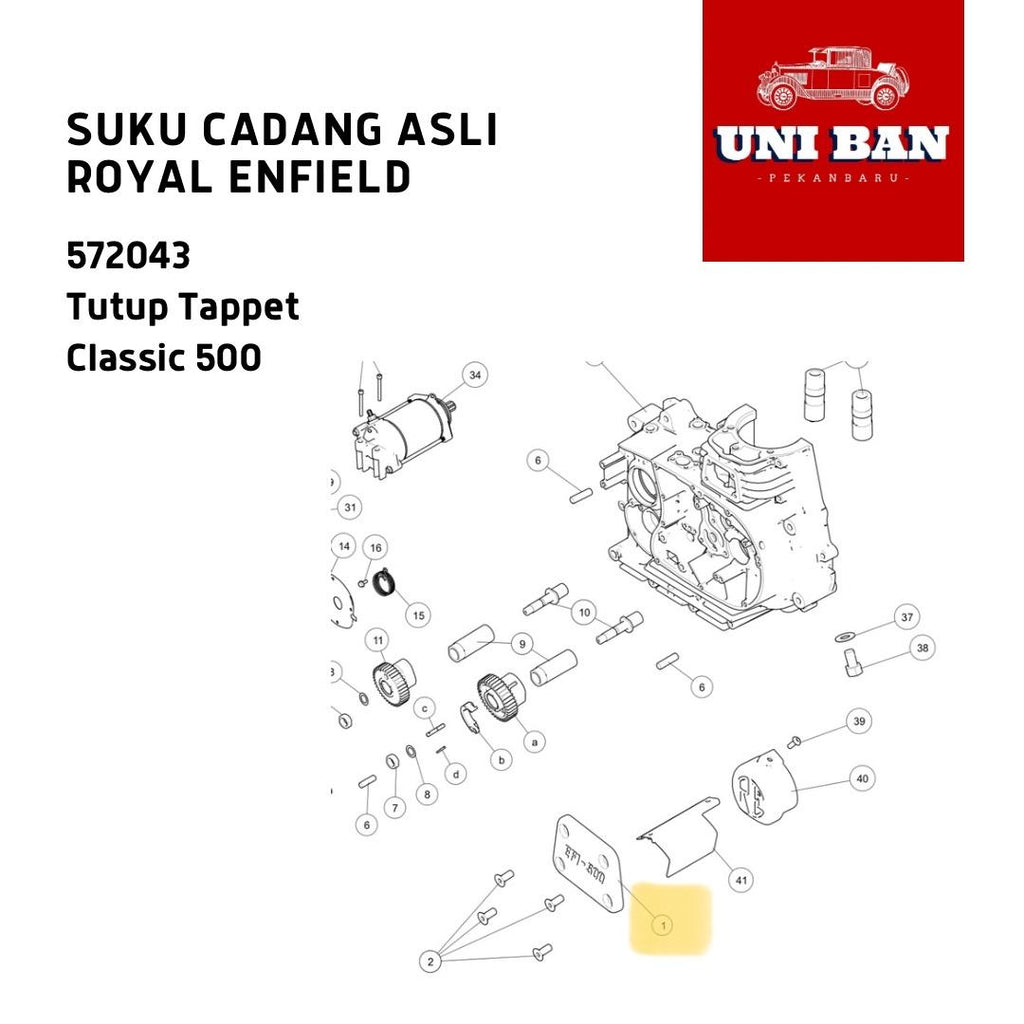 Tutup Tappet Classic 500 572043 - Royal Enfield ASLI
