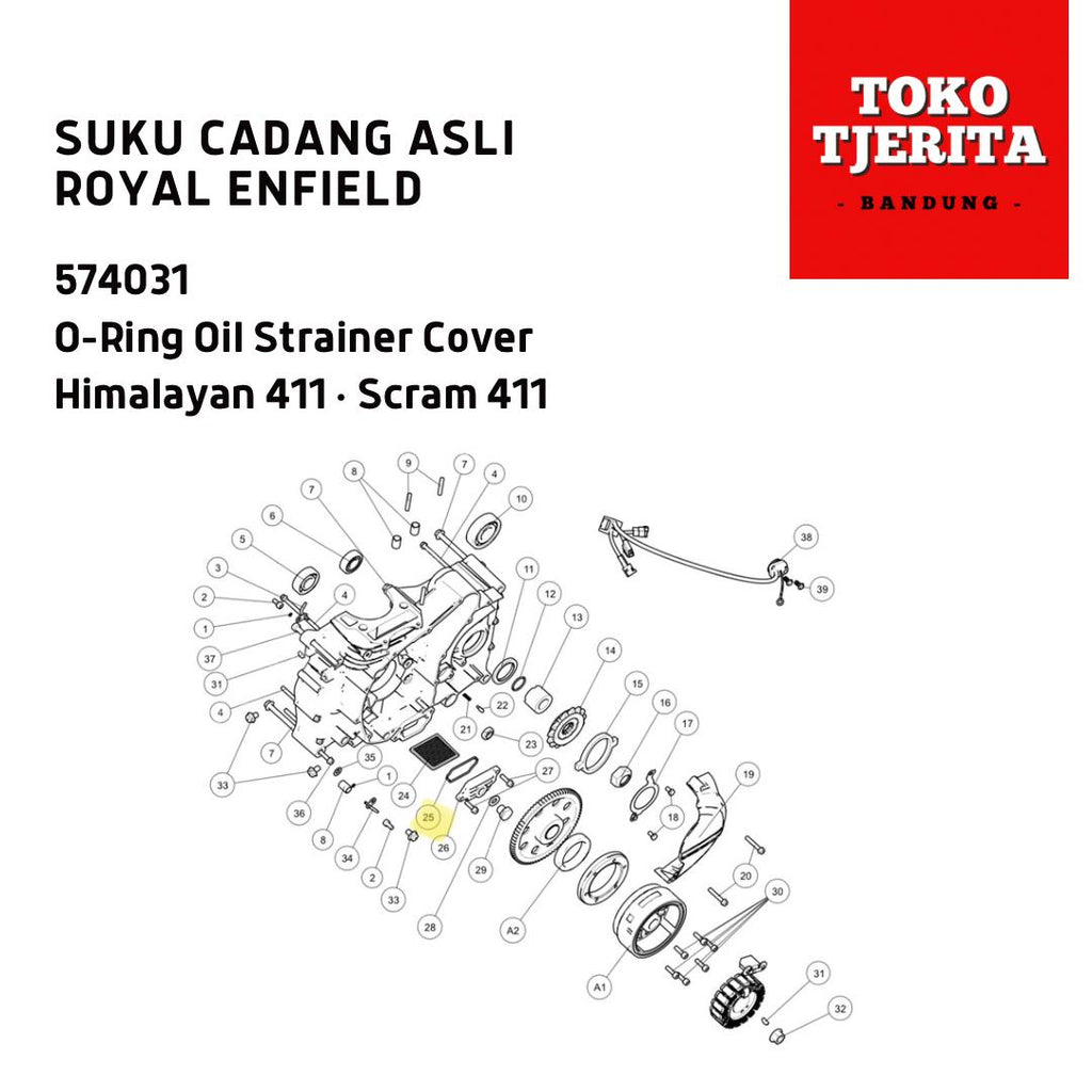 O Ring Oil Strainer Cover Himalayan 411 Scram 574031 - Royal Enfield
