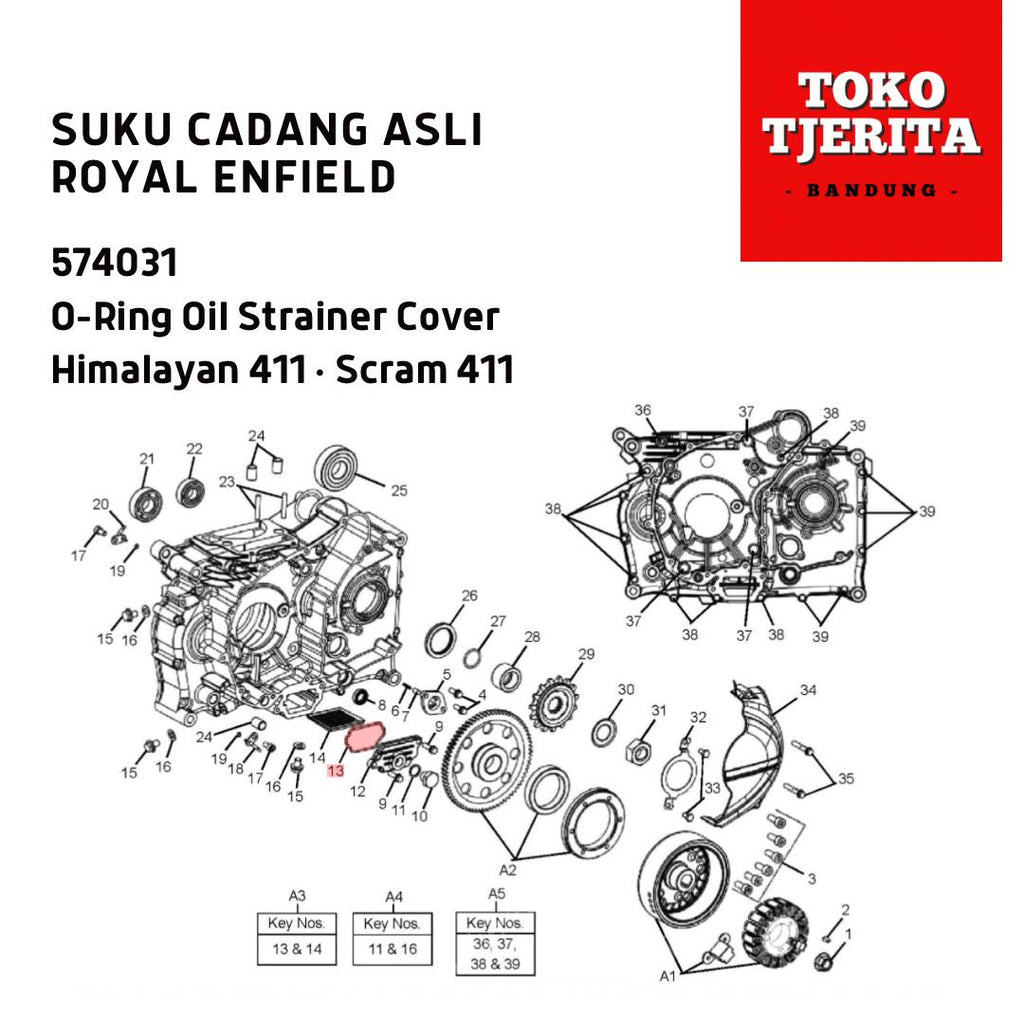O Ring Oil Strainer Cover Himalayan 411 Scram 574031 - Royal Enfield