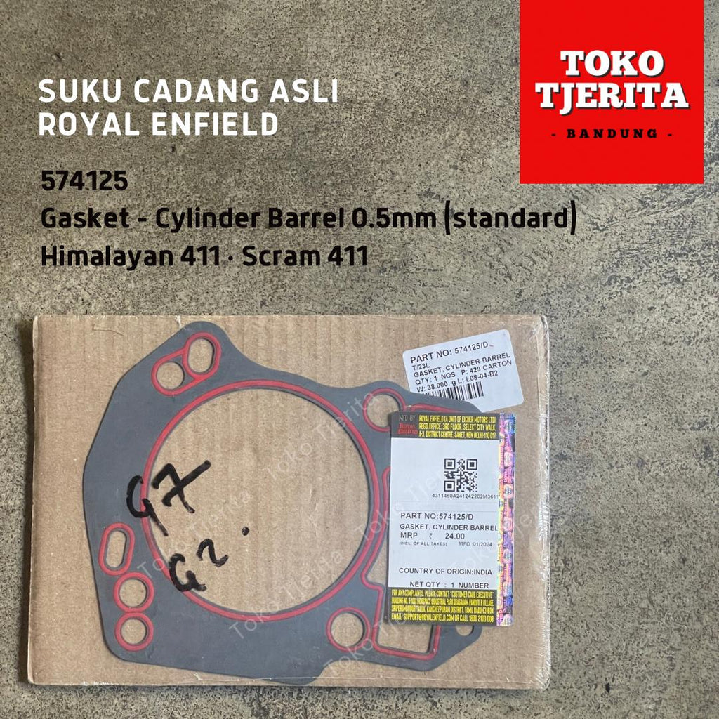 Paking Gasket Cylinder Barrel Himalayan 411 Scram 574125 - Royal Enfield ASLI