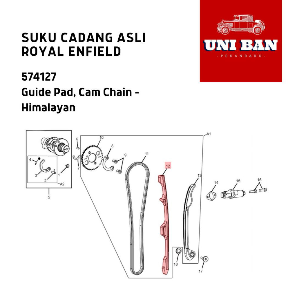 Guide Pad, Cam Chain Himalayan 574127 - Royal Enfield ASLI