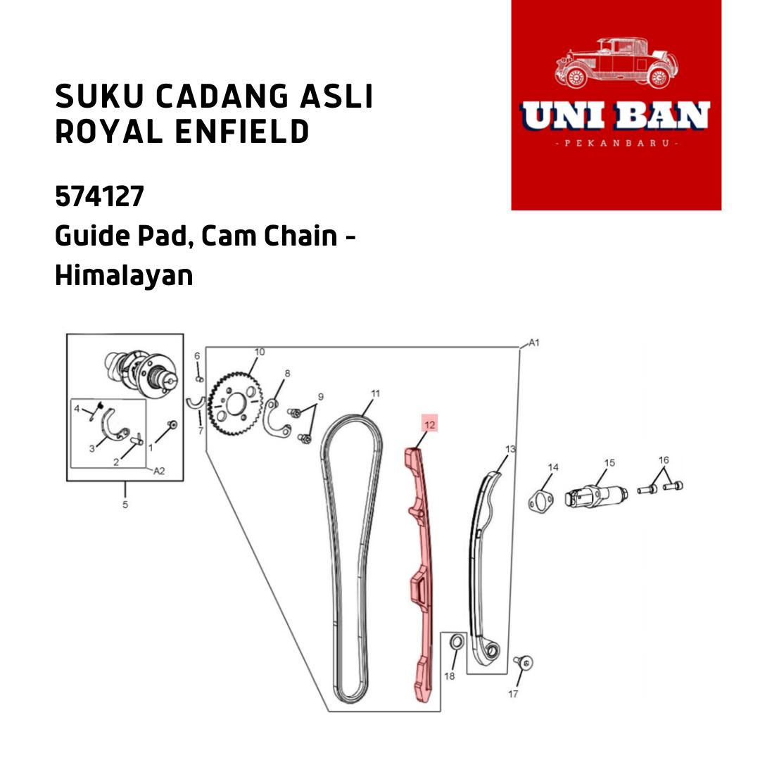 Guide Pad, Cam Chain Himalayan 574127 - Royal Enfield ASLI