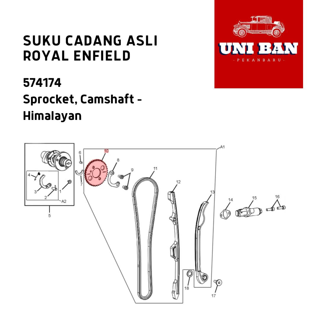 Gigi Tarik Camshaft Himalayan 574174 - Royal Enfield ASLI