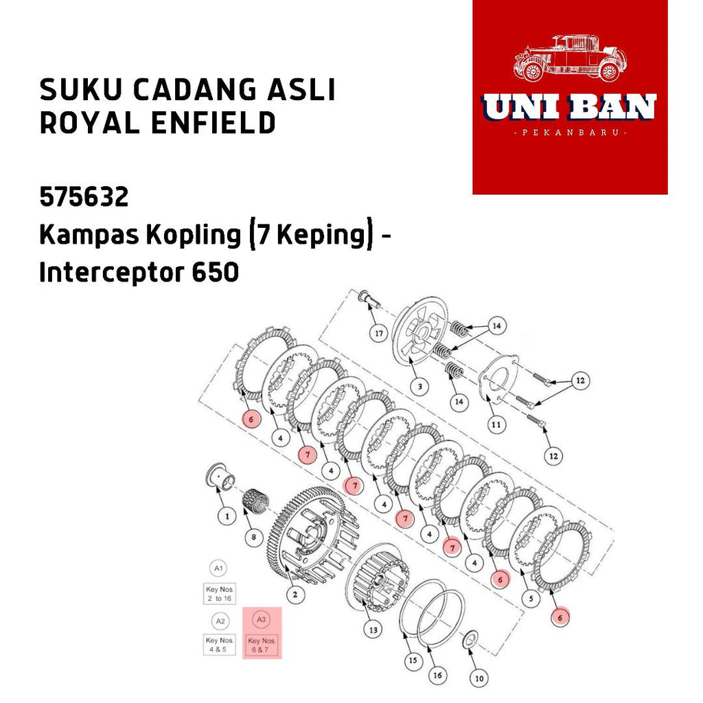 Kampas Kopling Interceptor 650 575632 - Royal Enfield ASLI