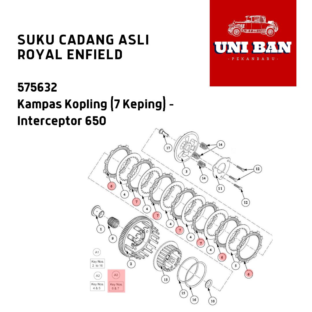Kampas Kopling Interceptor 650 575632 - Royal Enfield ASLI