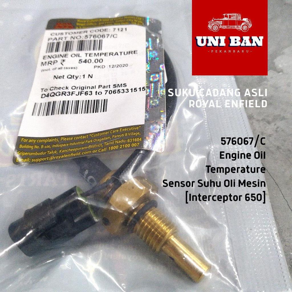 Engine Oil Temperature Sensor Royal Enfield Interceptor 650 576067 Asli