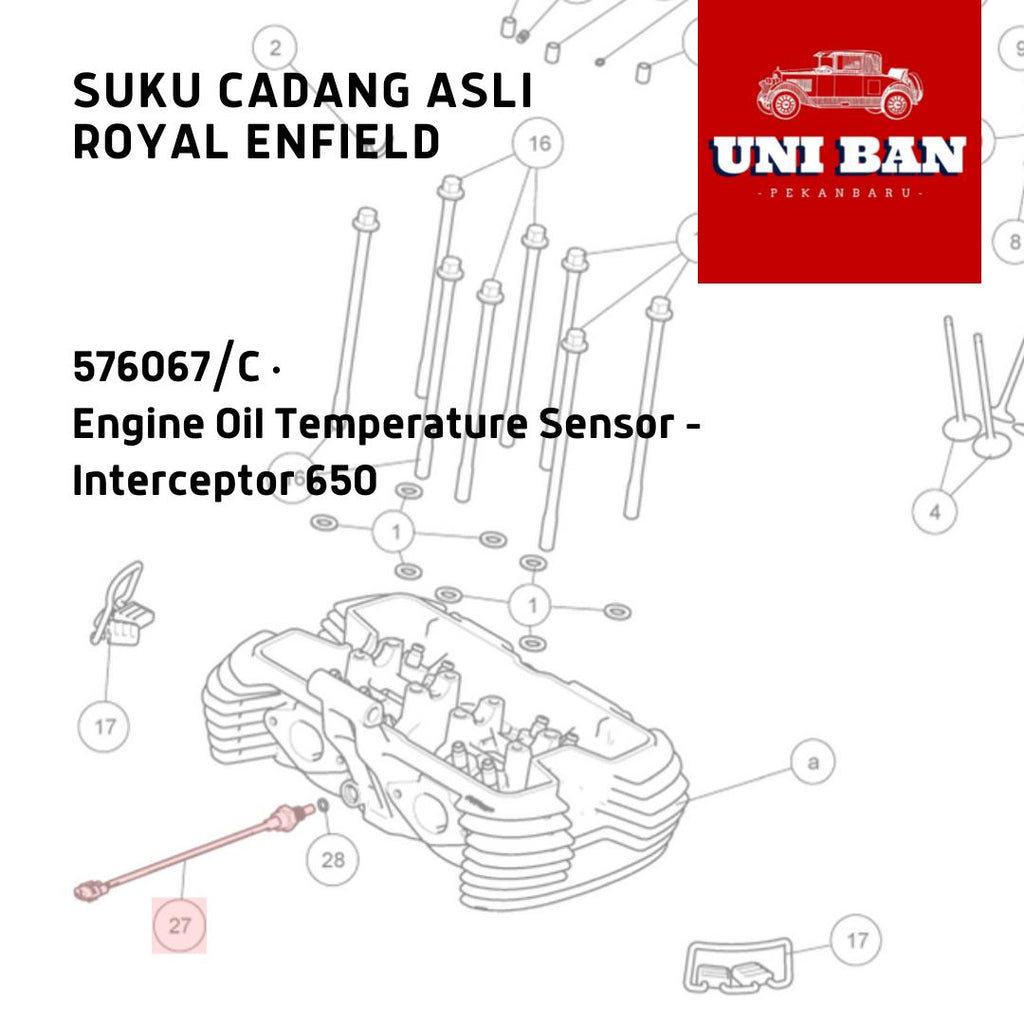 Engine Oil Temperature Sensor Royal Enfield Interceptor 650 576067 Asli