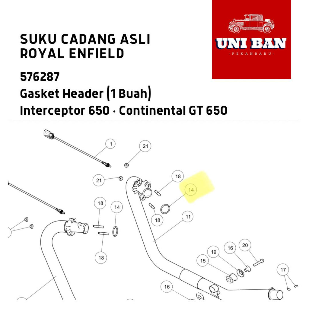 Paking Knalpot Interceptor GT 650 Gasket Header 576287 - Royal Enfield