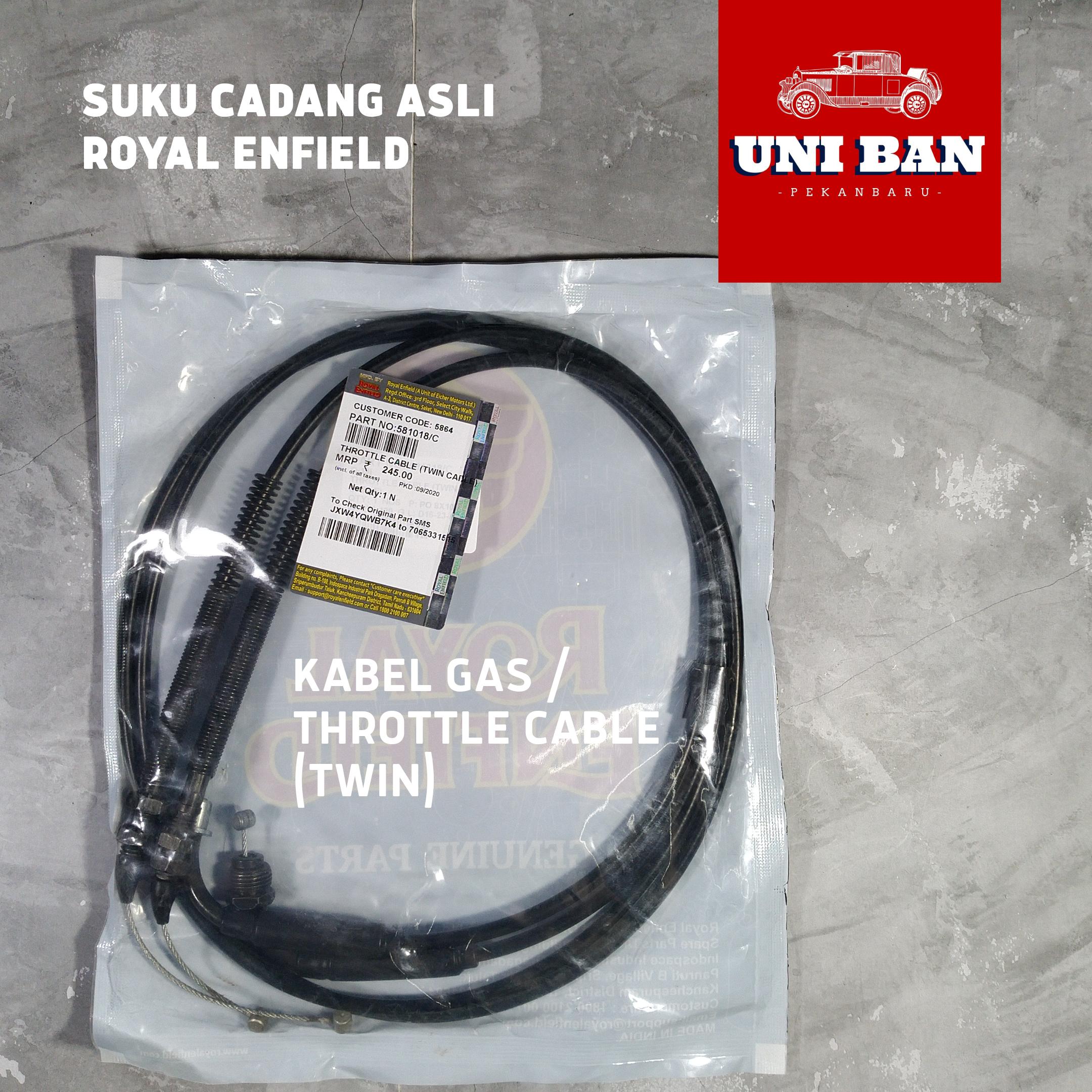 Kabel Gas Classic 500 / Throttle Cable (Twin) 581018 - Royal Enfield ASLI