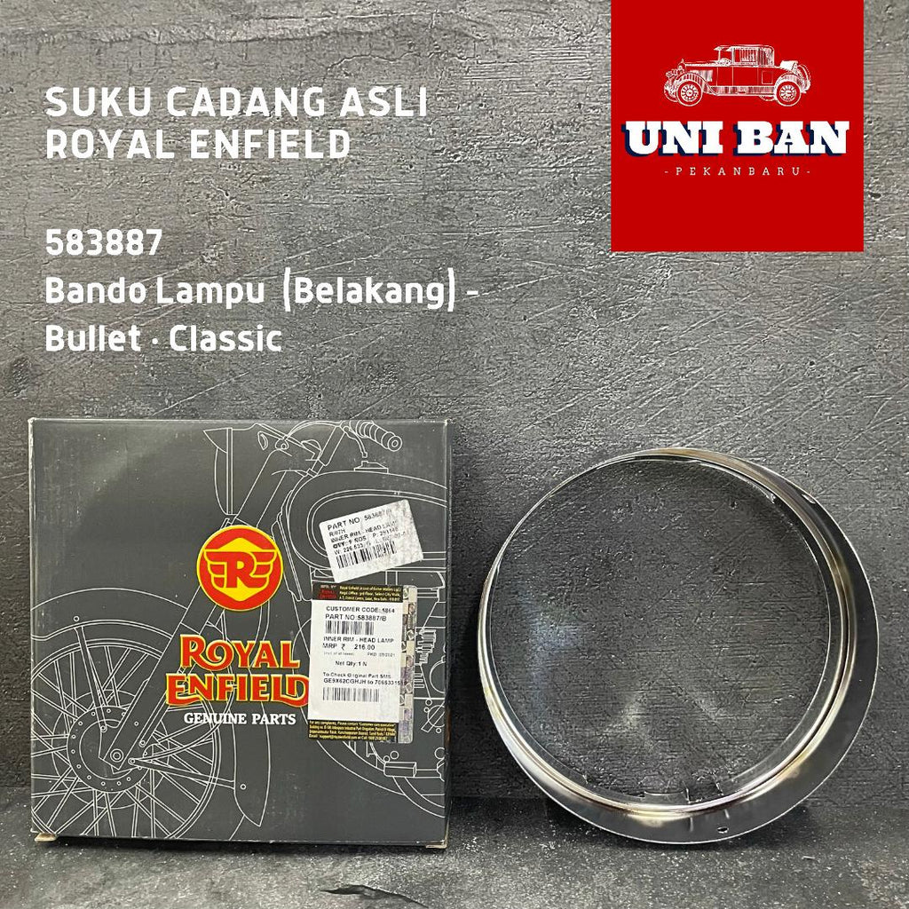 Ring Dalam Lampu Depan Chrome Classic 500 583887 - Royal Enfield ASLI