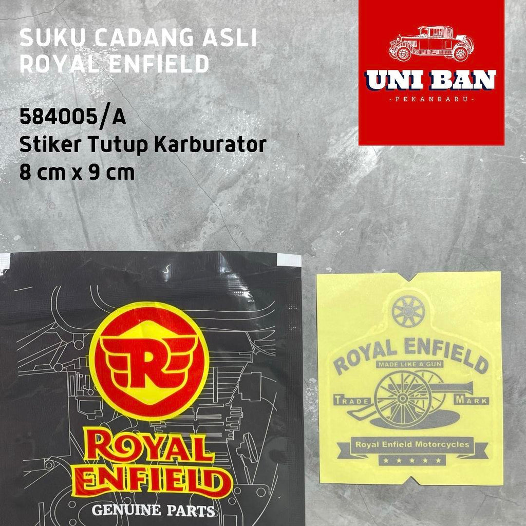 Stiker Tutup Karburator Bullet Classic 584005/A - Royal Enfield ASLI